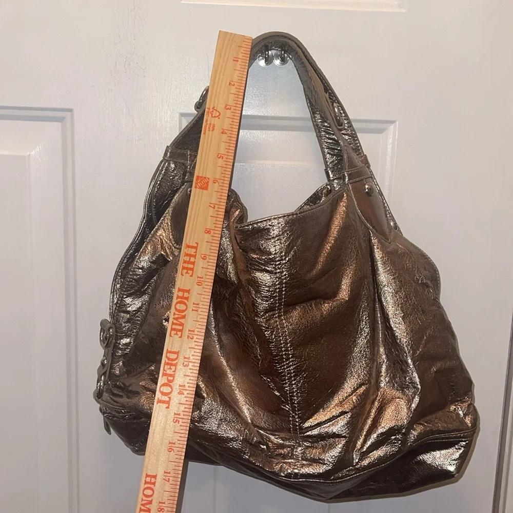 Metallic gold Nine West Women's Handbag y2k purse tote 2000s
